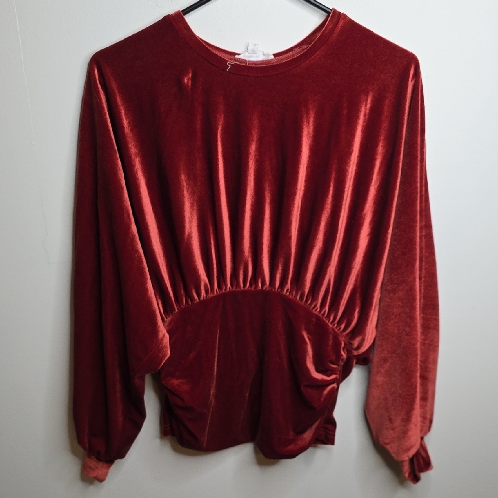 THML Velvet Rust Women's Blouse Xs
